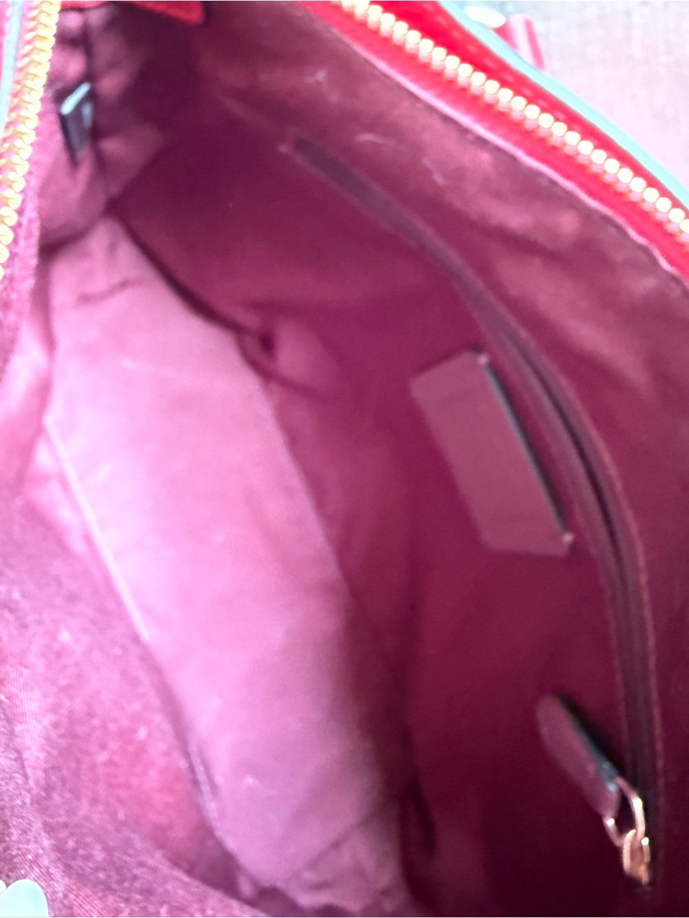 Coach Pebbled Leather Satchel - Burgundy Red with Gold Hardware - Picture 4 of 5